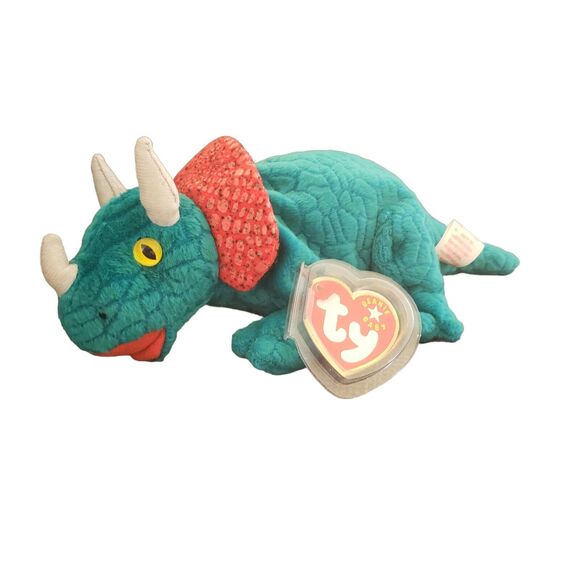 Hornsly Triceratops 2000 Retired Ty Beanie Baby Collectible Gifts - Picture 1 of 6